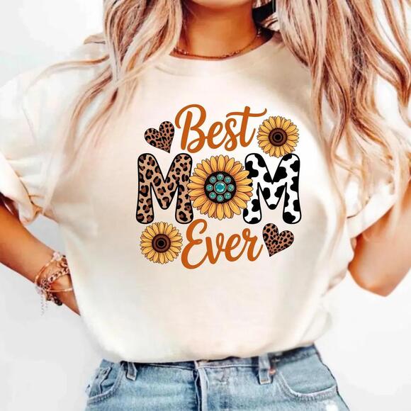 Other - Best Mom Ever Shirt Sunflower Mom Tee Cute Mother